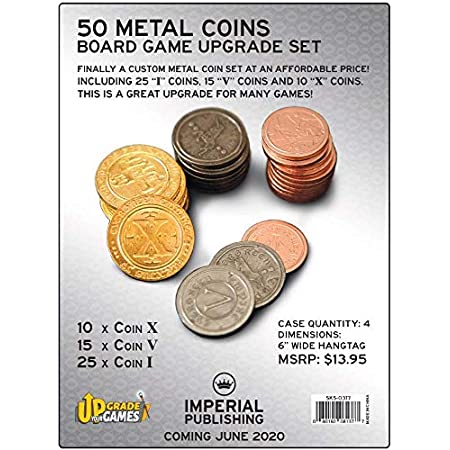 Board Game Upgrade Set Metal Coins 50 Boarding School Games