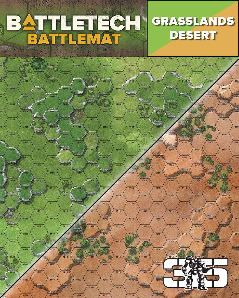 BattleTech - Battle Mat: Grasslands/ Desert