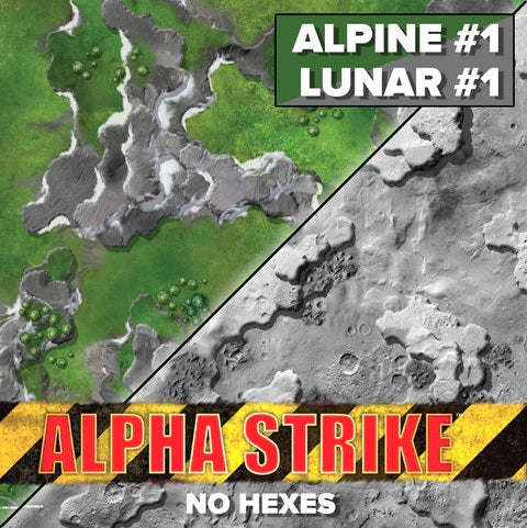 BattleTech - Hexless Battle Mat: Alpha Strike - Alpine #1 / Lunar #1