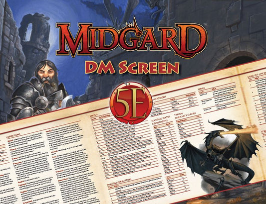 (BSG Certified USED) Midgard DMs Screen & Character Sheets (5E)