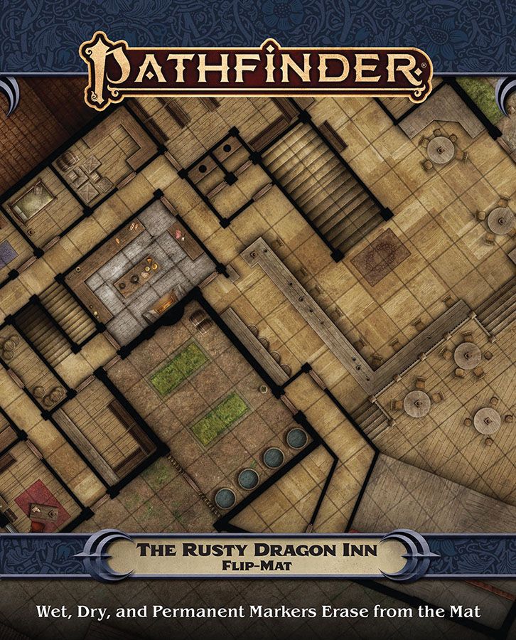 (BSG Certified USED) Pathfinder: RPG - Flip Mat: The Rusty Dragon Inn