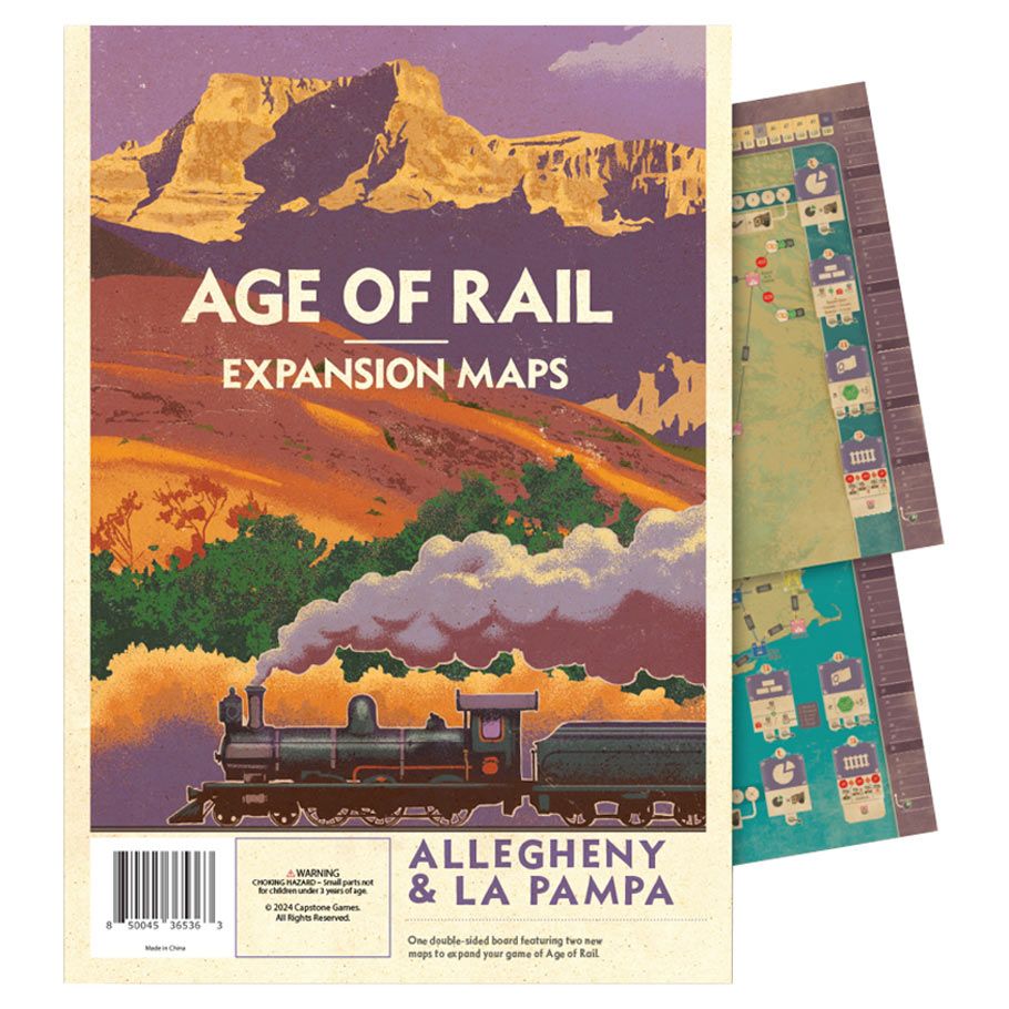 (BSG Certified USED) Iron Rail: Age of Rail - Expansion Maps: Allegheny & La Pampa