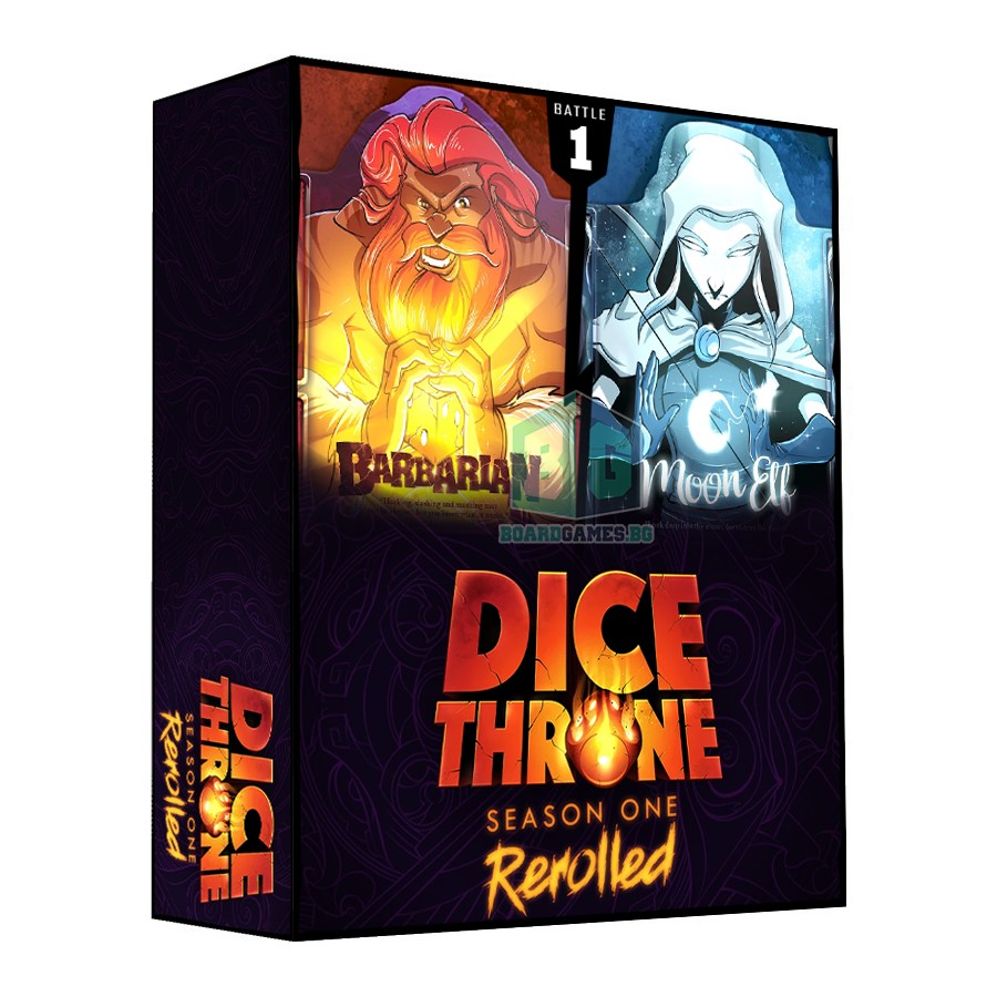 (BSG Certified USED) Dice Throne: Season 1 Rerolled - Box #1: Barbarian vs. Moon Elf