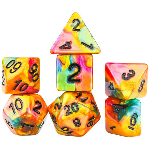 RPG Dice Set - Rainbow Gold (7)