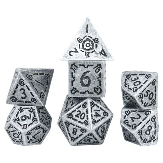 RPG Dice Set - Illusory Metal: Silver