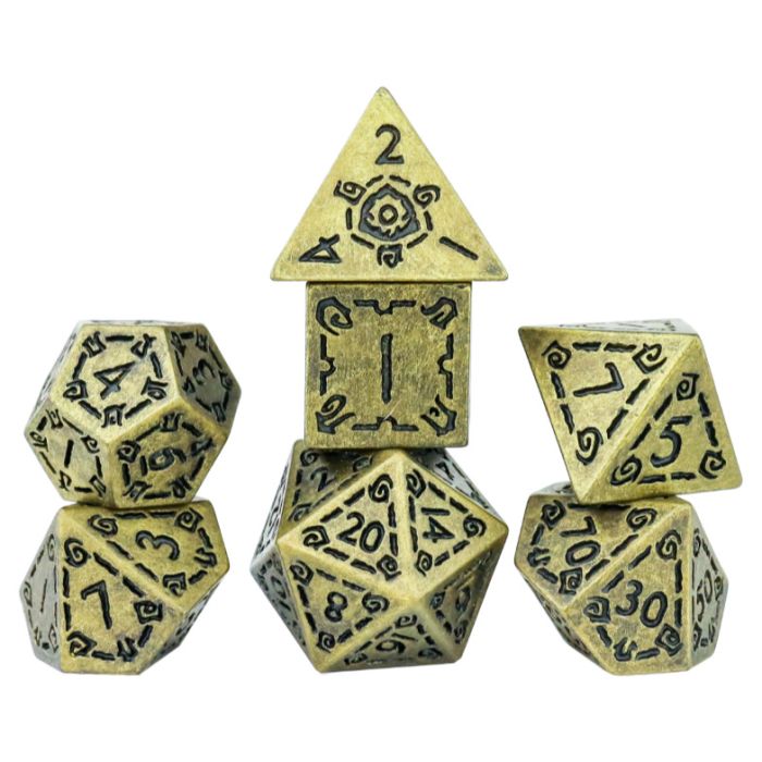 RPG Dice Set - Illusory Metal: Gold