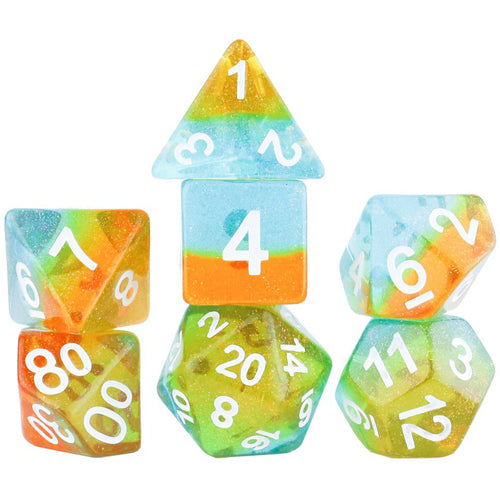 RPG Dice Set - Celestial: Ocean Dusk (7)