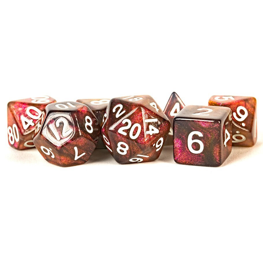 Stardust: 16mm Acrylic Poly Dice Set - Supervolcano (7)