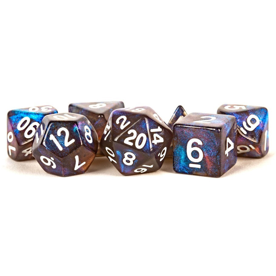 Stardust: 16mm Acrylic Poly Dice Set - Galaxy (7)