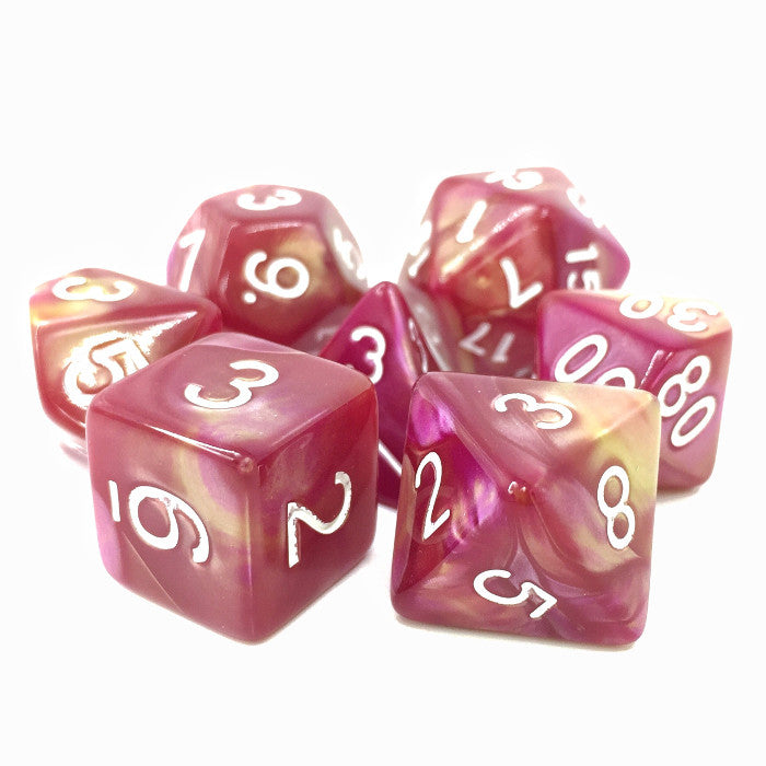 Dargon's Dice - Sharazad's Tale: Yellow/Rose Fusion