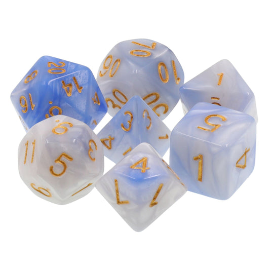 Dargon's Dice - Sailor's Gift: Light Blue/White Fusion