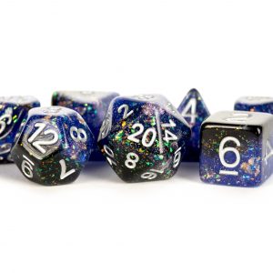 Eternal: 16mm Resin Poly Dice Set - Blue/Black (7)