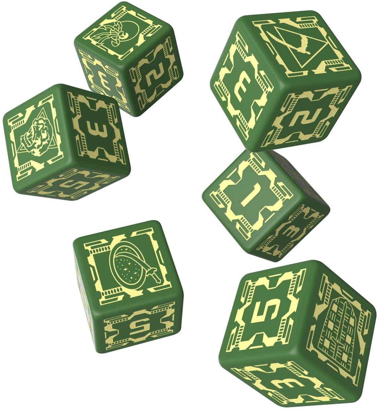 Battletech D6 Dice Set - House Liao (6)