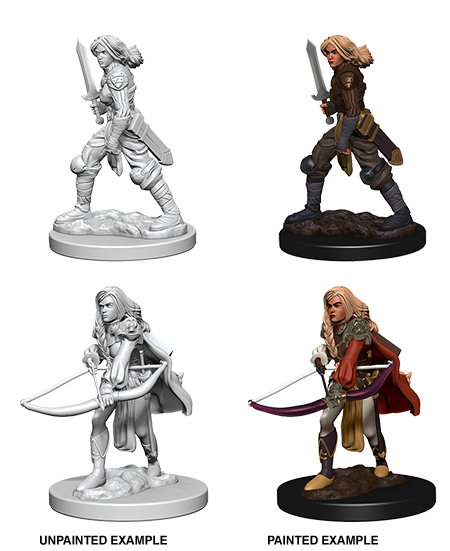 Pathfinder: Deep Cuts Unpainted Miniatures - Human Female Fighter (72597)