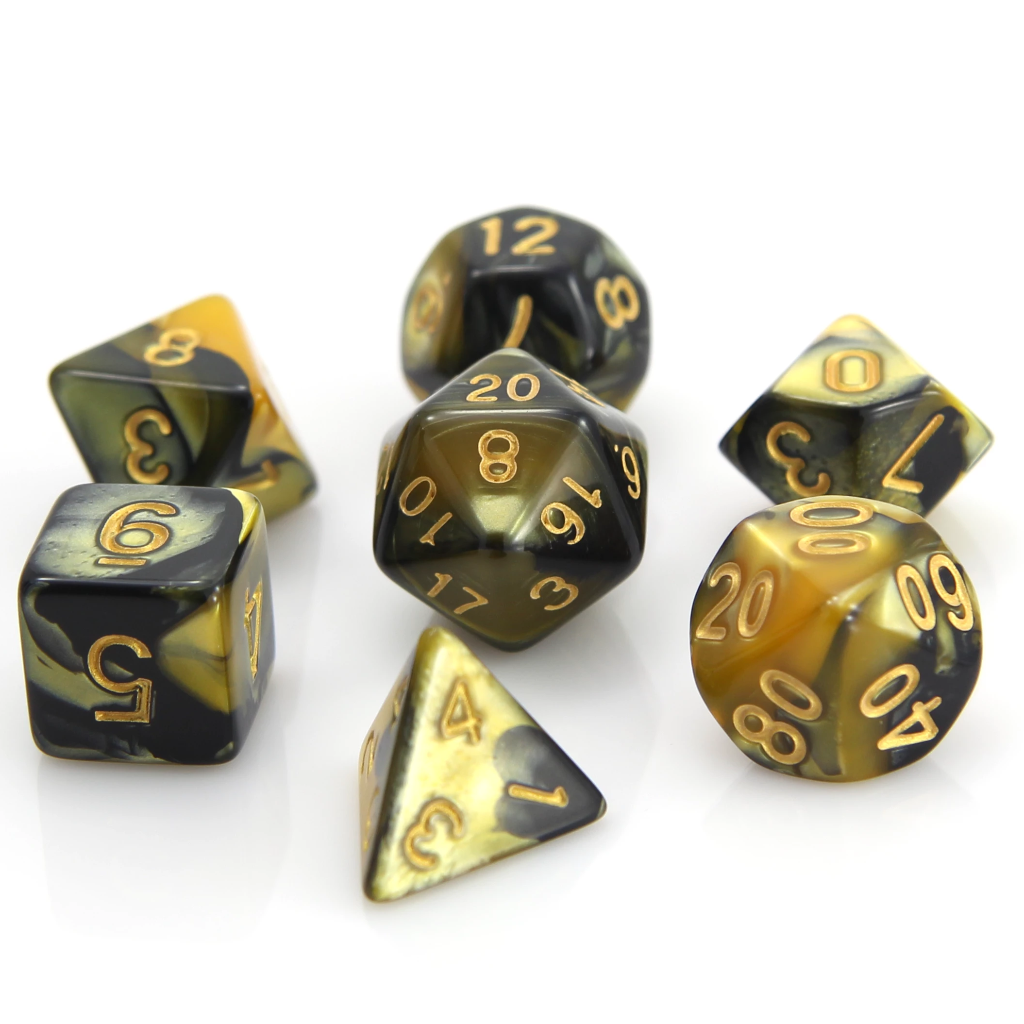 RPG Set - Yellow/Black Marble