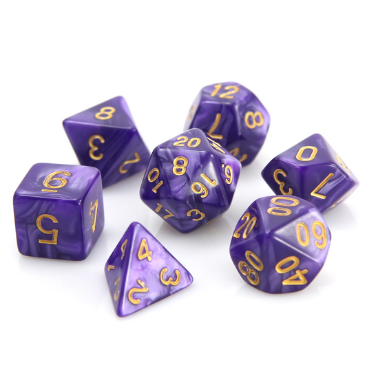 RPG Set - Purple Swirl w/ Gold