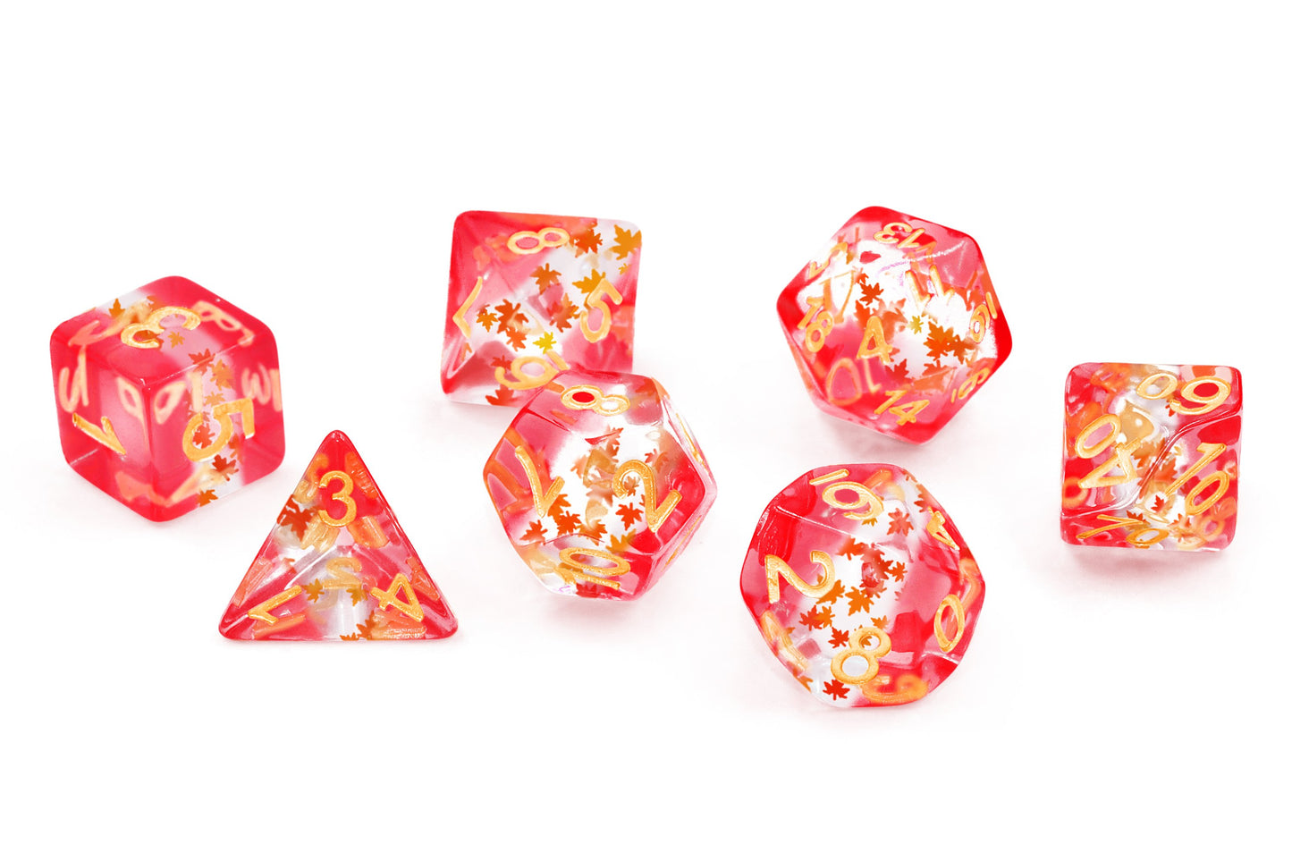 RPG Dice Set - Maple Leaf (7)