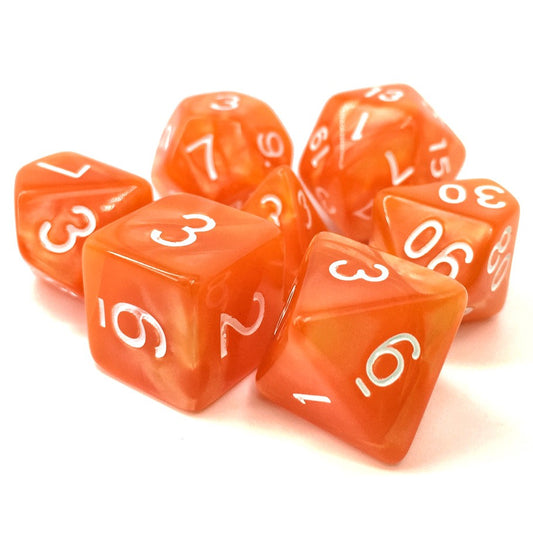 Dargon's Dice - Sandman Sunrise: Orange Pearl Opaque