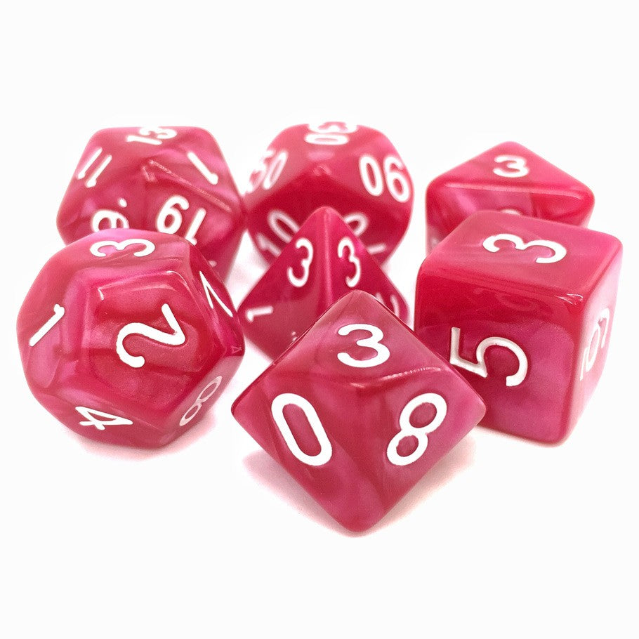 Dargon's Dice - Coral Grief: Rose Pearl Opaque