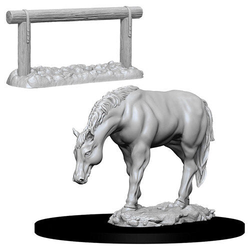 Wizkids: Deep Cuts Unpainted Miniatures - Horse & Hitch