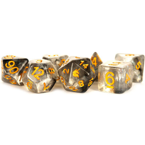 Unicorn: 16mm Resin Poly Dice Set - Rogue Rage (7)