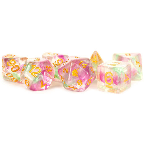 Unicorn: 16mm Resin Poly Dice Set - Celestial - Blossom (7)