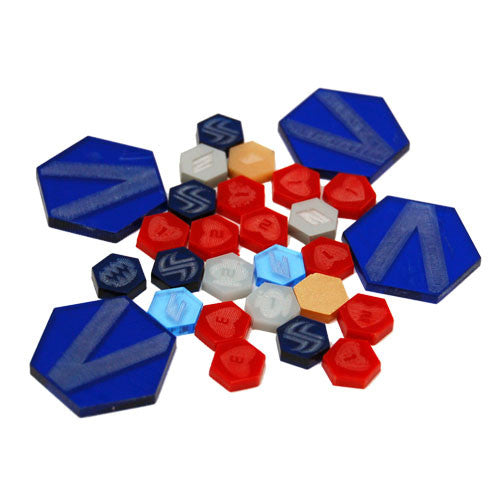 Dreadball: Xtreme - Premium Acrylic Counters (Blue)