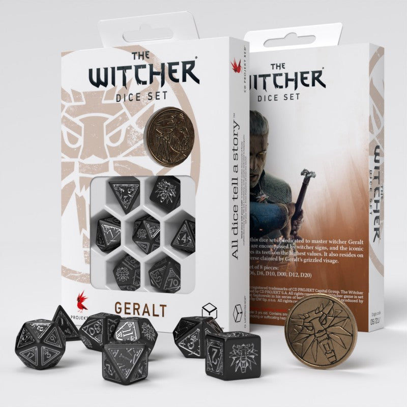 RPG Dice Set - The Witcher: Geralt - Silver Sword