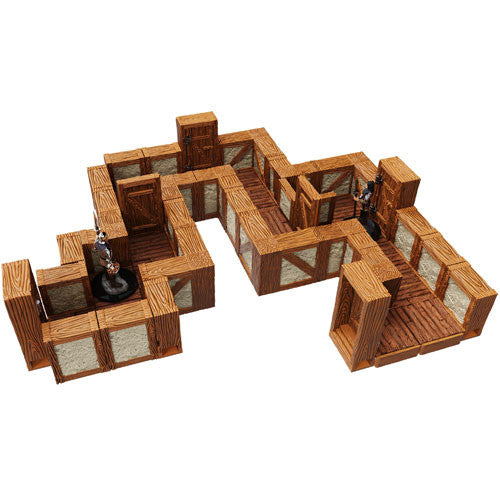 WarLock Tiles - Town & Village: 1" Straight Walls Expansion