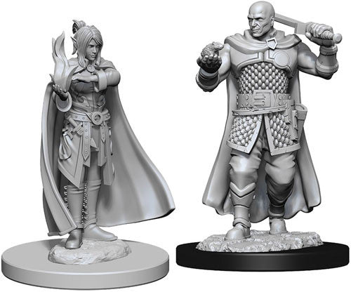 Nolzur's Marvelous Unpainted Miniatures - Human Ranger & Moon Elf Sorcerer