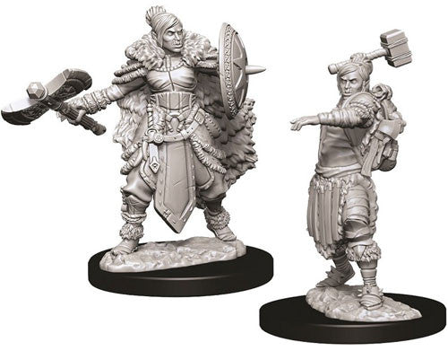 Nolzur's Marvelous Unpainted Miniatures - Female Half-Orc Barbarian