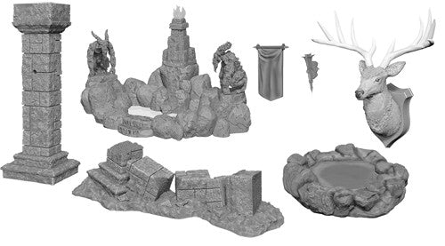 Wizkids: Deep Cuts Unpainted Miniatures - Pools & Pillars